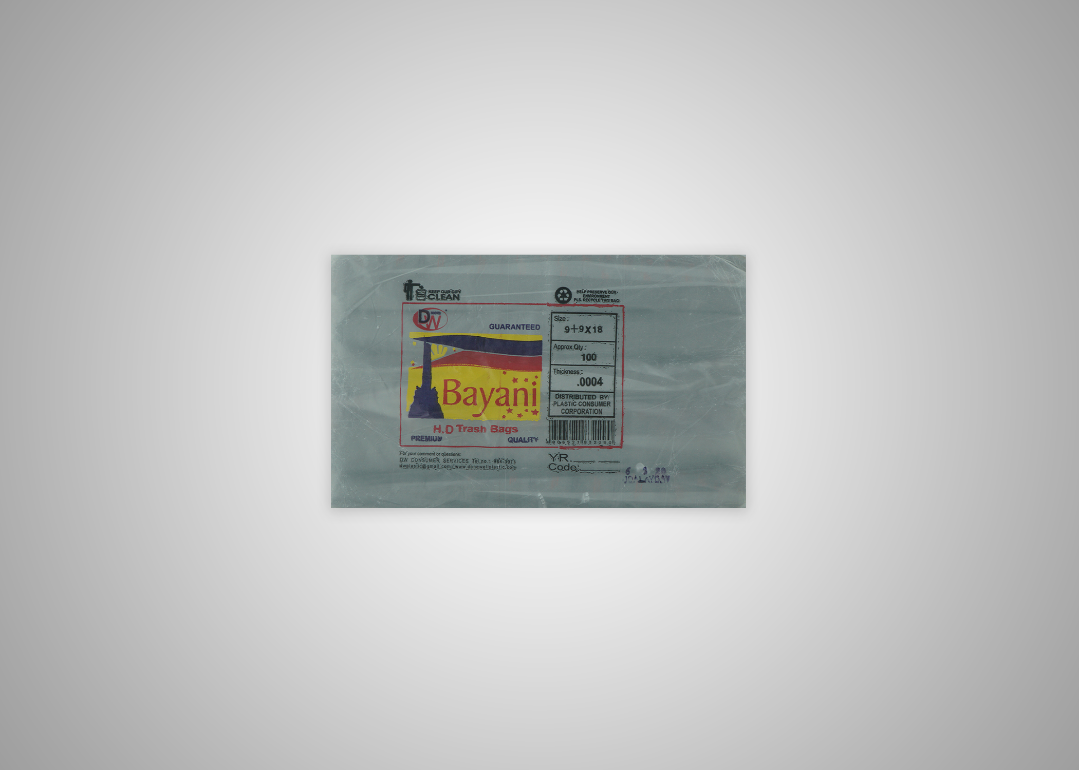 Picture of Bayani Trashbag Sm 9x9x18 5rollperrmx40rmpersck nrp REAM