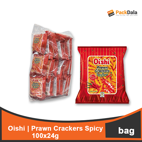 Picture of Oishi Prawn Crackers Spicy Flavor 100x24g BAG