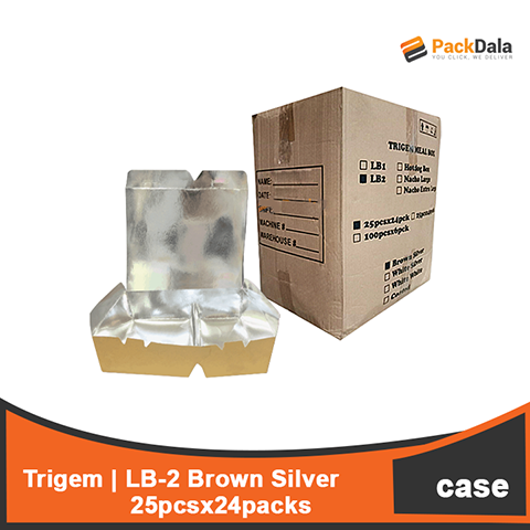 Picture of Paper Lunchbox 2 BR Silver 25pcperpckx24pckpercs nrp CASE