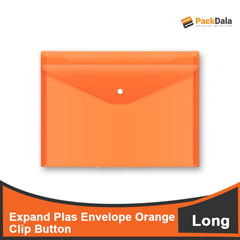 Picture of PE 1 Expand Plas Envelope L Orange Clip Button 100pcspercs nrp PCS