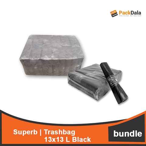 Picture of Superb Trashbag 13x13 L Black 10pcsperroll x 10rollperrm x 10rmperbdl nrp BUNDLE