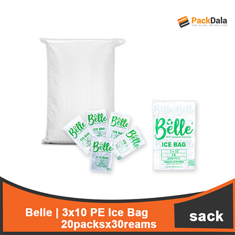 Picture of 3x10 Belle PE Ice Bag 20packsx30ream per sack nrp SACK