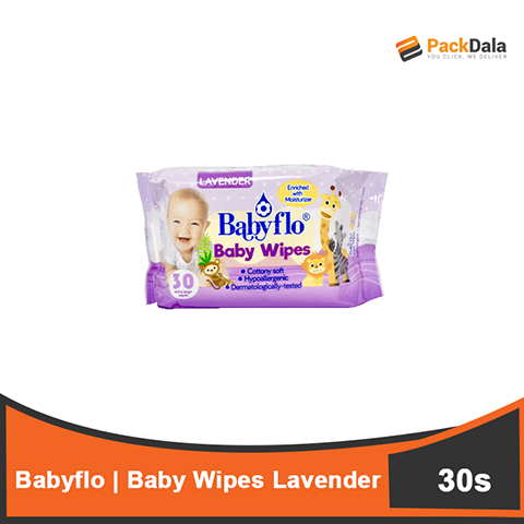 Picture of Babyflo Baby Wipes Lavender 36x30s  PACK