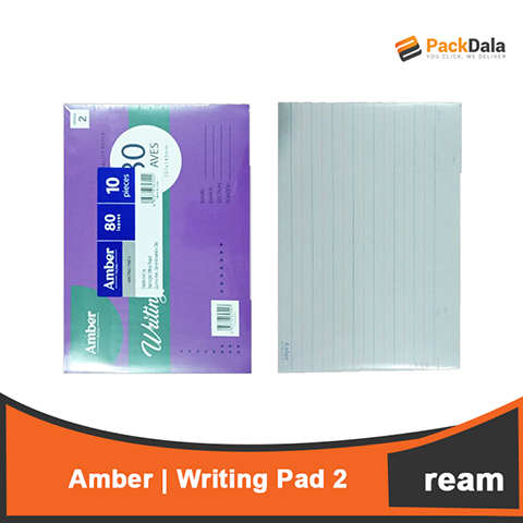 Picture of Amber Writing Pad 2 10pd per rm nrp