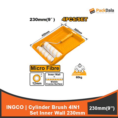 Picture of INGCO Cylinder Brush 4in1 Set Inner Wall 230mm 9inch HKTCB042306