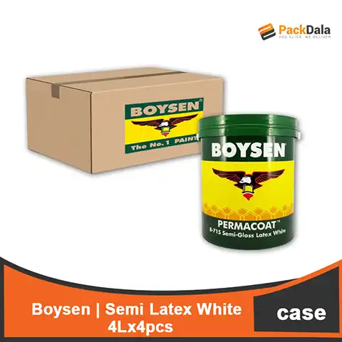 Picture of Boysen Semi Gloss Latex White Galx4pcs BOX
