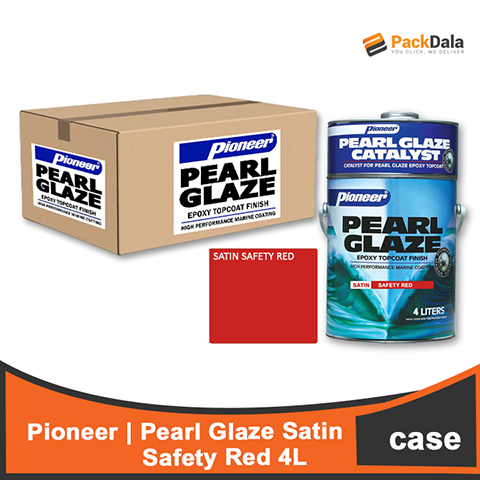 Picture of Pearl Glaze Satin Safety Red 4x4L  CASE