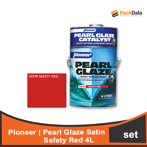 Picture of Pearl Glaze Satin Safety Red 4x4L  SET