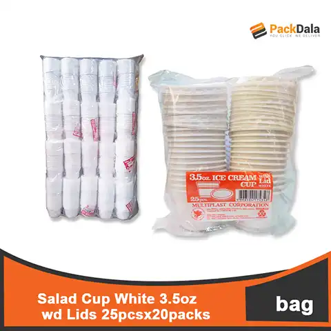 Picture of Salad Cup 3 5 oz wLid 25pcsx20pckprbag nrp BAG