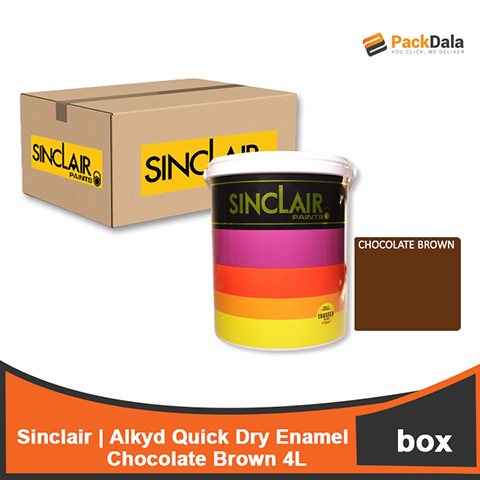 Picture of SINCLAIR Alkyd Quick Dry Enamel Chocolate  Brown 4L x 4pcs BOX