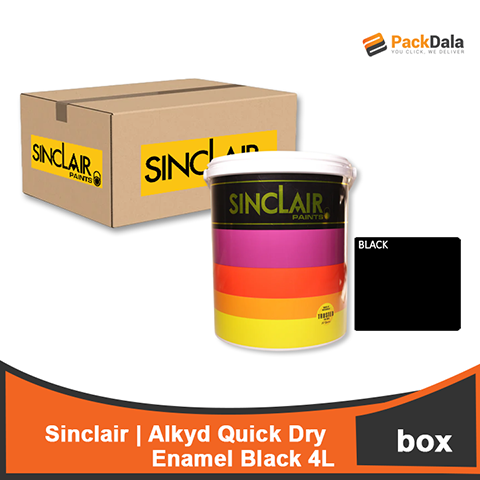 Picture of SINCLAIR Alkyd Quick Dry Enamel Black 4L x 4pcs rp BOX