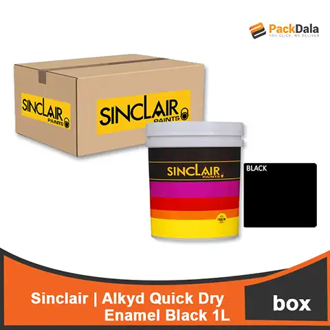 Picture of SINCLAIR Alkyd Quick Dry Enamel Black 1L x 12pcs rp BOX 