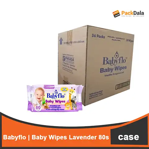 Picture of Babyflo Baby Wipes Lavender 18x80s  CASE
