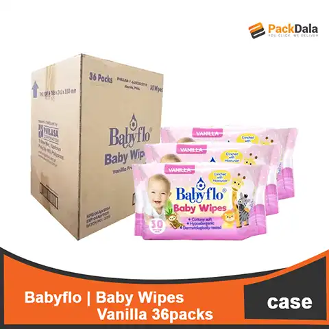 Picture of Babyflo Baby Wipes Pink Vanilla 36x30s  CASE
