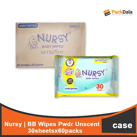 Picture of Nursy BB Wipes Unscented 60x30s CASE