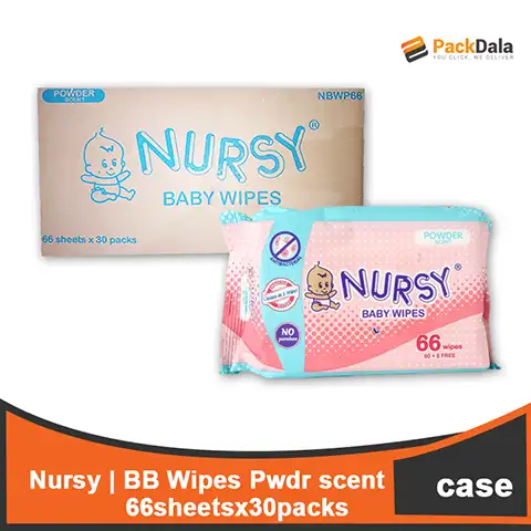 Picture of Nursy BB Wipes Pwdr Scent 30x66s CASE