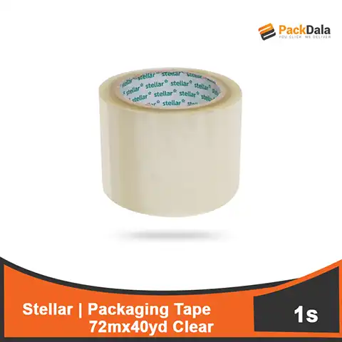 Picture of Packaging Tape Stellar 72mm x40yd 3in Clear 112rolls pr cs nrp PCS