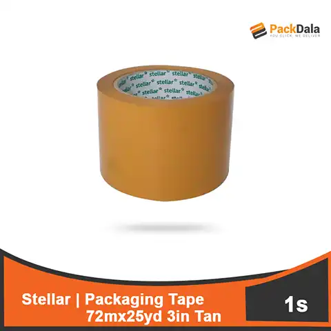 Picture of Packaging Tape Stellar 72mm x25yd 3in Tan 120rolls pr cs nrp PCS