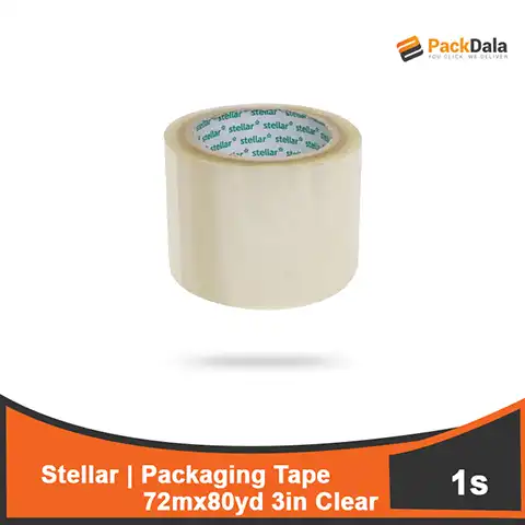 Picture of Packaging Tape Stellar 72mm x 80yd 3in Clear rolls 92 pr cs nrp PCS