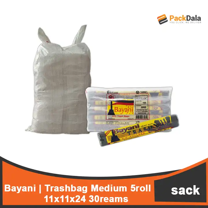 Picture of Bayani Trashbag Med 11x11x24 5rollx30rmpersck nrp SACK