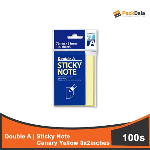 Picture of Double A Sticky Note Canary Yellow 3x2inches nrp CASE