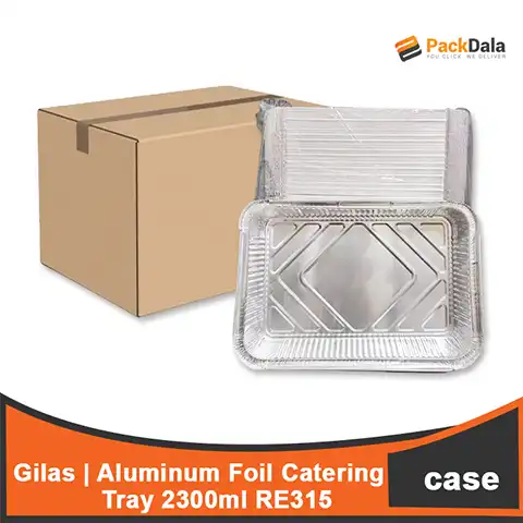 Picture of Gilas Aluminum Foil Catering Tray 2300ml RE315 4packx125pcs CASE
