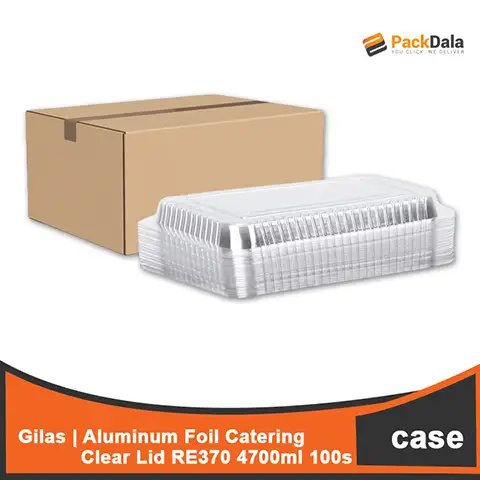 Picture of Aluminum Foil Catering Clear Lid RE370 4700ml 100s