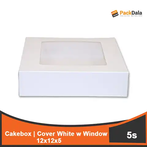 Picture of 12x12x5 Cakebox Cover White w window 20pcsx5pcks nrp PACK