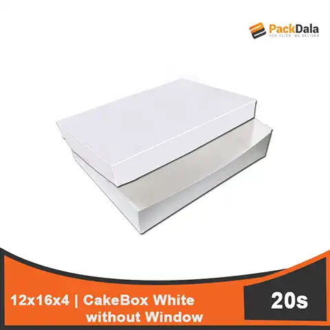 Picture of 12x16x4 Cakebox White wout window 20pcsx5pcks nrp PACK