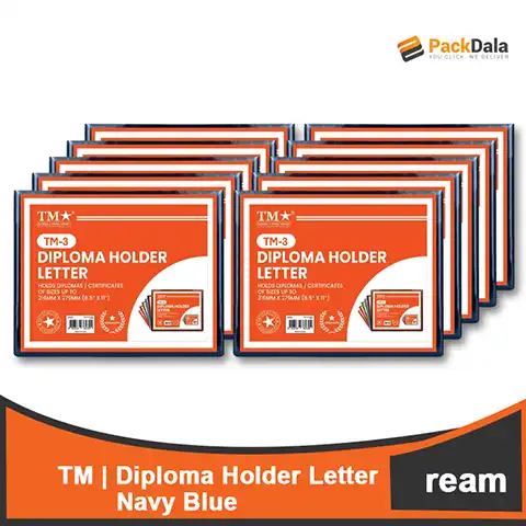Picture of Diploma Holder Letter Navy Blue 10s x 5 rms percs nrp REAM