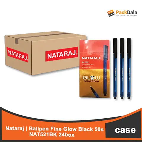 Picture of Nataraj Ballpen Fine Glow Black 50s NAT521BK 24boxpercs CASE