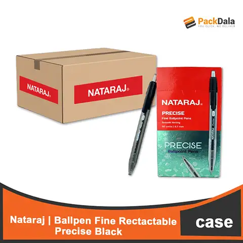 Picture of Nataraj Ballpen Fine Retractable Precise Black 50s NAT721BK 24boxpercs CASE