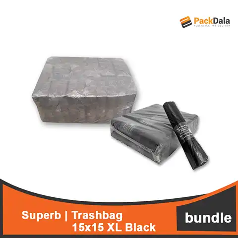 Picture of Superb Trashbag 15x15 XL Black 10pcsperroll x 10rollperrm x 10rmperbdl nrp BUNDLE