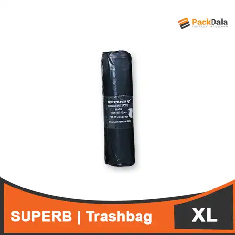 Picture of Superb Trashbag 15x15 XL Black 10pcsperroll x 10rollperrm x 10rmperbdl nrp ROLL