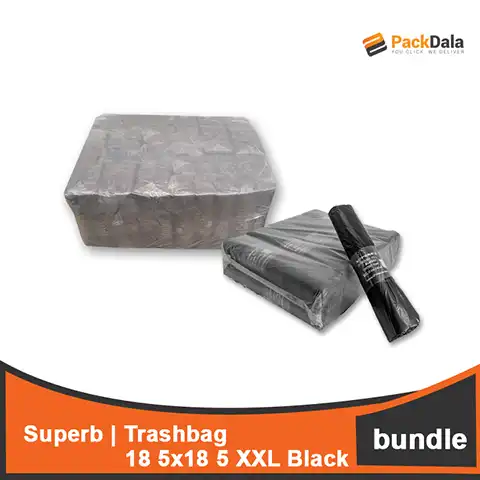 Picture of Superb Trashbag 18 5x18 5 XXL Black 10pcsperroll x 10rollperrm x 5rmperbdl nrp BUNDLE