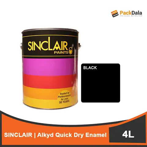 Picture of SINCLAIR Alkyd Quick Dry Enamel Black 4L x 4pcs rp PCS