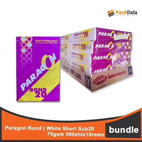 Picture of Paragon Bond White Short sub20 70gsm 500sht x 10rmpercs nrp BDL