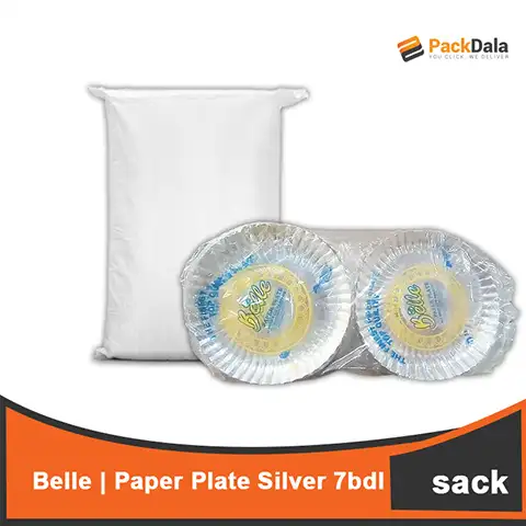 Picture of Belle Paper Plate Silver 7bdl per sack 20pcsx20pack nrp SACK