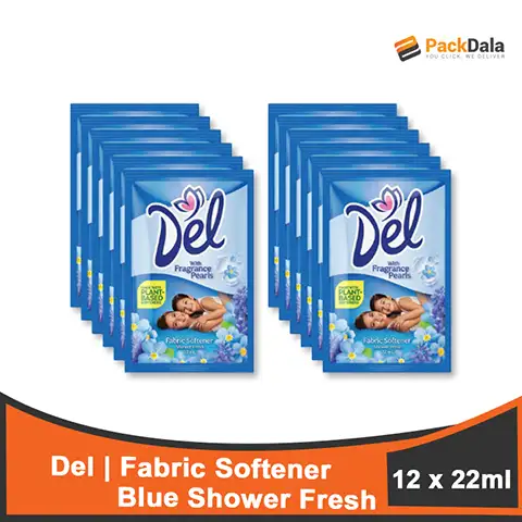Picture of Del Fabric Softener Blue Shower Fresh 12sx28x 22ml TIE