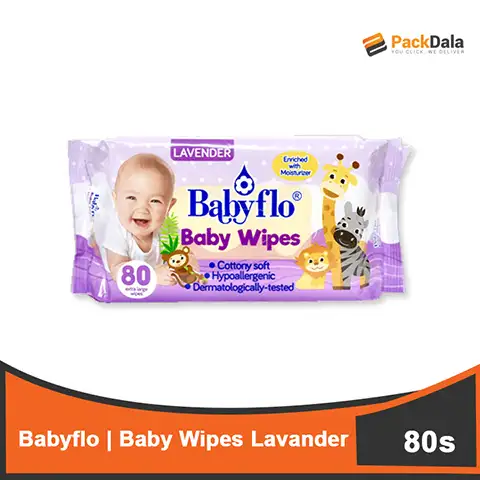 Picture of Babyflo Baby Wipes Lavender 18x80s  PACK