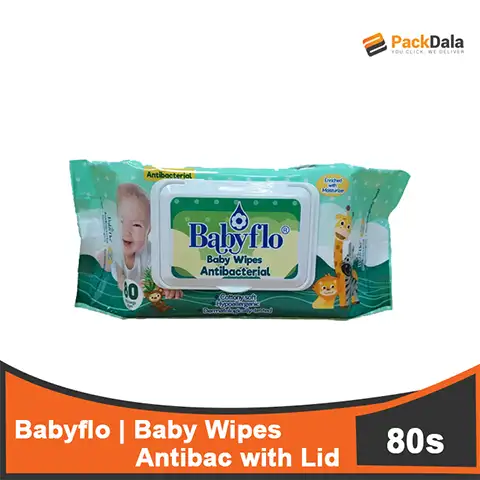 Picture of Babyflo Baby Wipes Antibac with Lid 18x80s  PACK