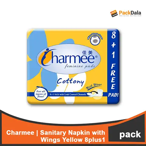 Picture of Charmee Sanitary Napkin Cot wd  wings Yellow 8sx36 