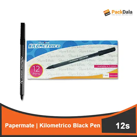 Picture of Papermate Kilometrico Black Pen 100doz per case 12s PACK