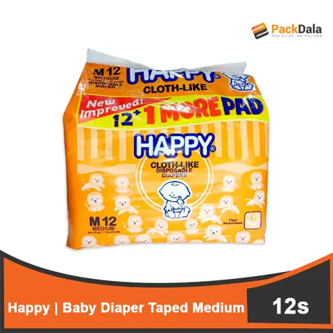 Picture of Happy Diaper Taped M 12x12s 