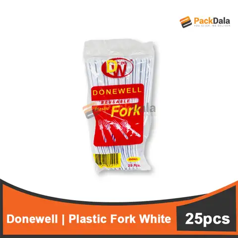 Picture of Plastic Fork White 25pcperpckx100pckpercs nrp