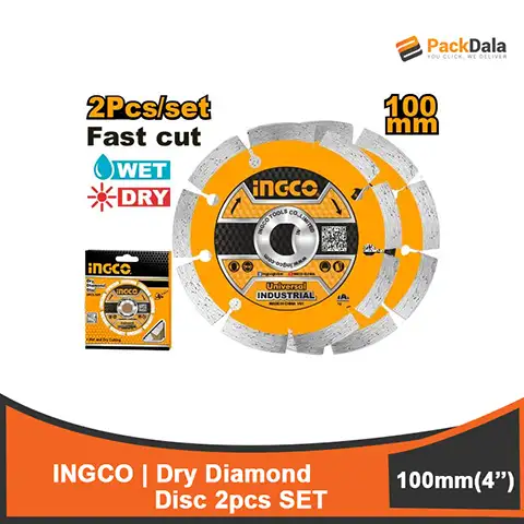 Picture of INGCO Dry Diamond Disc 4 inches 2pcs per set SS DMD0110023