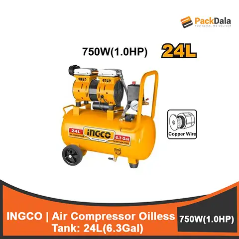 Picture of Ingco Air Compressor Oilless 750w 1HP 24L  ACS175241P