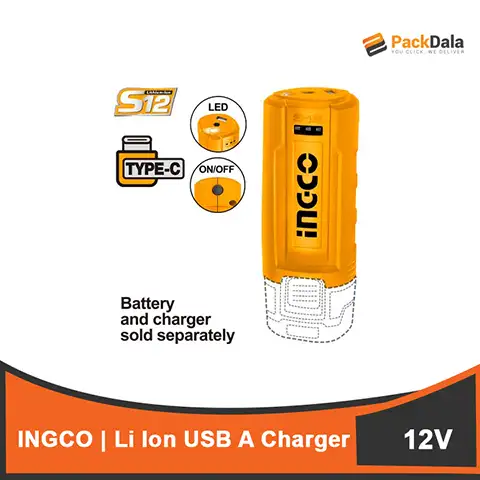 Picture of INGCO Li Ion USB A Charger 12V  CUCLI1201