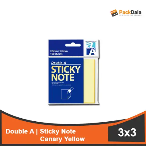 Picture of Double A Sticky Note Pastel Yellow 3x3inches nrp