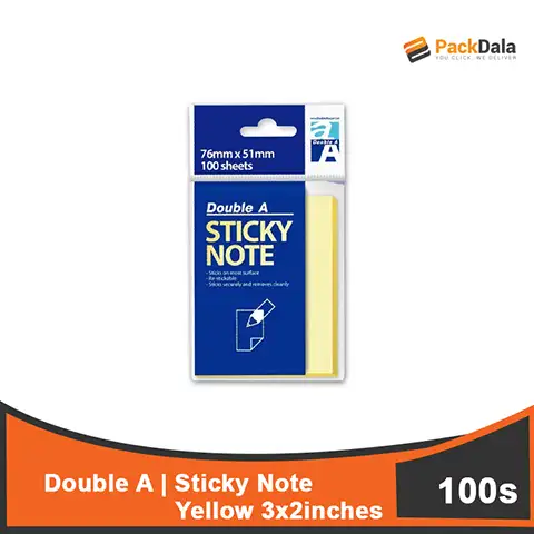 Picture of Double A Sticky Note Yellow 3x2inches nrp PCS